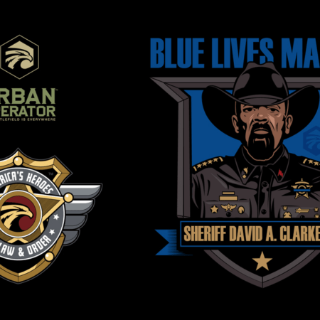 AH of LO Sheriff Clarke Blue Lives Matter Short Sleeve T-Shirt