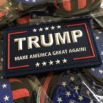 Trump MAGA Patch – Original Red/White/Blue with free hand sanitizer